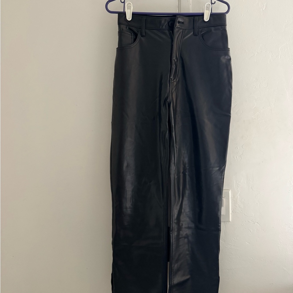 Abercrombie & Fitch Black Leather Pants